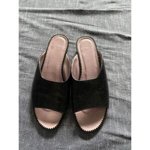 J. Crew Sandals Women's Shoes Size 7.5 M Black Leather